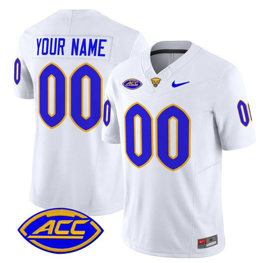Custom Pittsburgh Panthers Jersey Name, Number 2025 Limited Stitched White