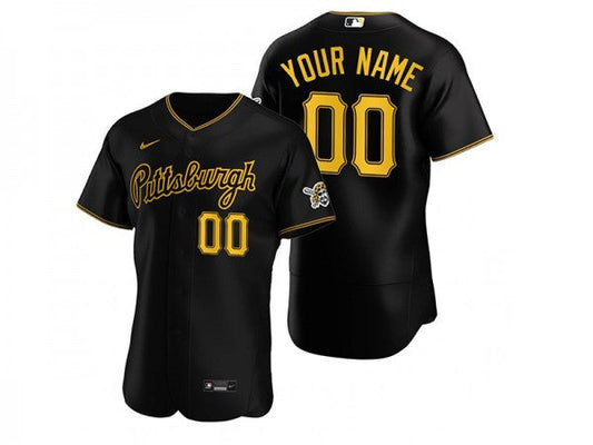 Custom Pittsburgh Pirates Flex Base Jersey Gray