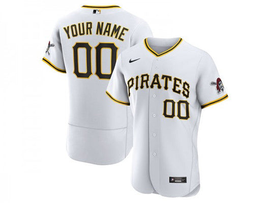Custom Pittsburgh Pirates Flex Base Jersey White