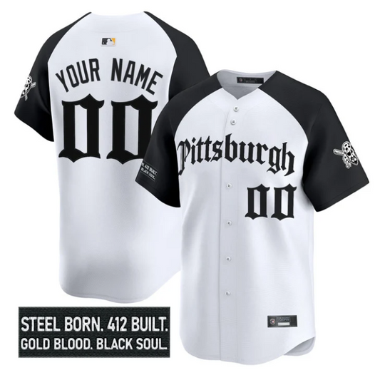Custom Pittsburgh Pirates Jersey Gothic Steel City Edition Stitched