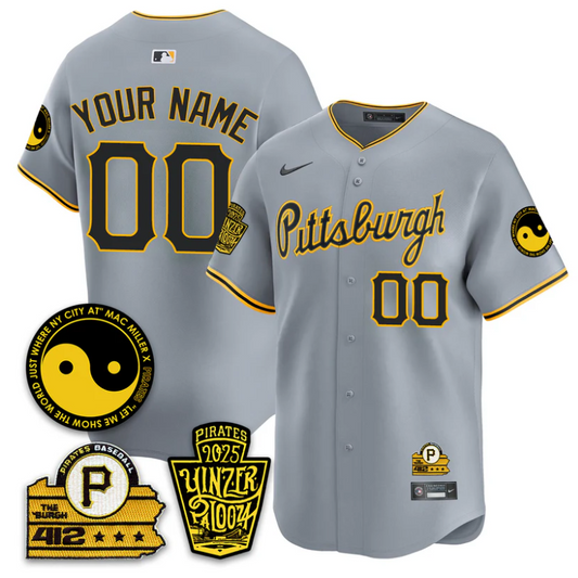 Custom Pittsburgh Pirates Jersey Yinzerpalooza 2025 Stitched Gray