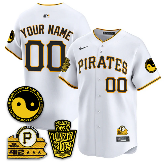 Custom Pittsburgh Pirates Jersey Yinzerpalooza 2025 Stitched White