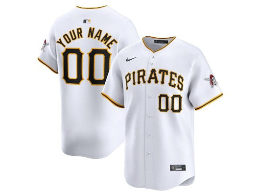 Custom Pittsburgh Pirates Limited Jersey - White