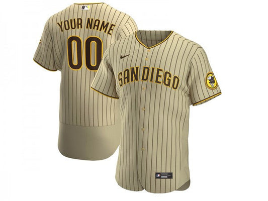 Custom San Diego Padres Flex Base Jersey Cream