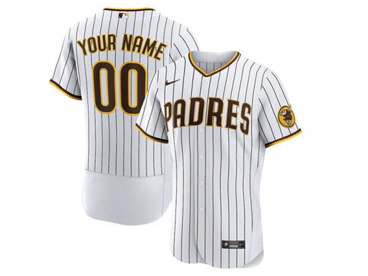 Custom San Diego Padres Flex Base Jersey White