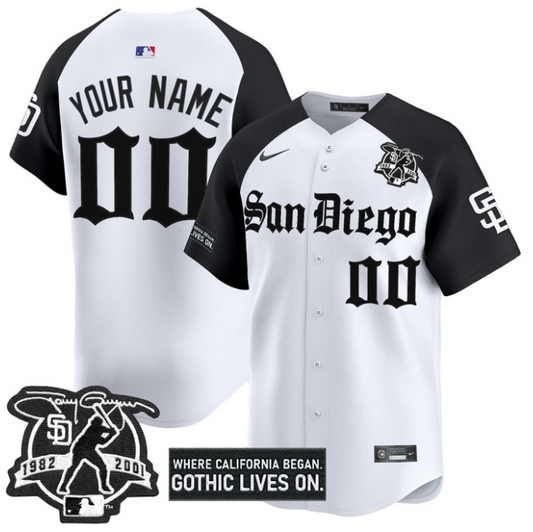 Custom San Diego Padres Jersey Gothic Edition Vapor Premier Limited Stitched Alternate
