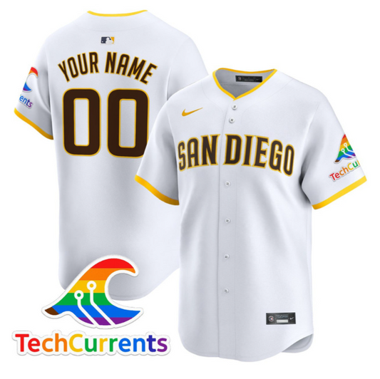 Custom San Diego Padres Jersey Name, Number All Stitched White