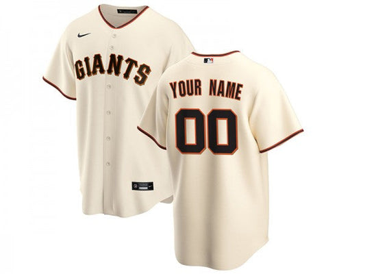 Custom San Francisco Giants Cool Base Jersey Cream