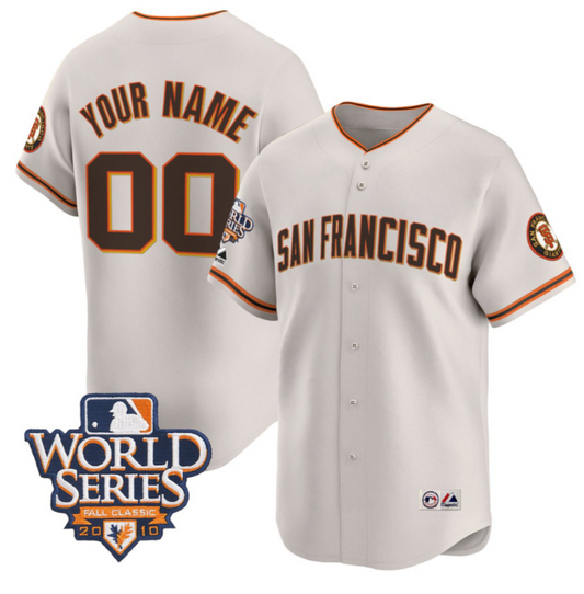 Custom San Francisco Giants Jersey Name and Number Cream All Stitched