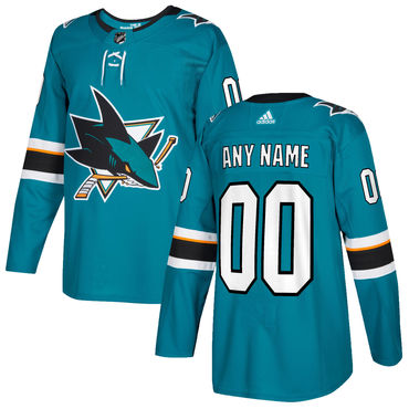 Custom San Jose Sharks Blue Stitched NHL 2017-2018 Hockey Jersey