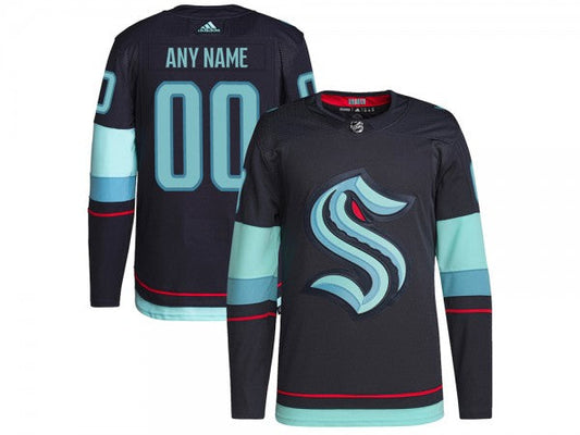 Custom Seattle Kraken Home Jersey - Deep Sea Blue