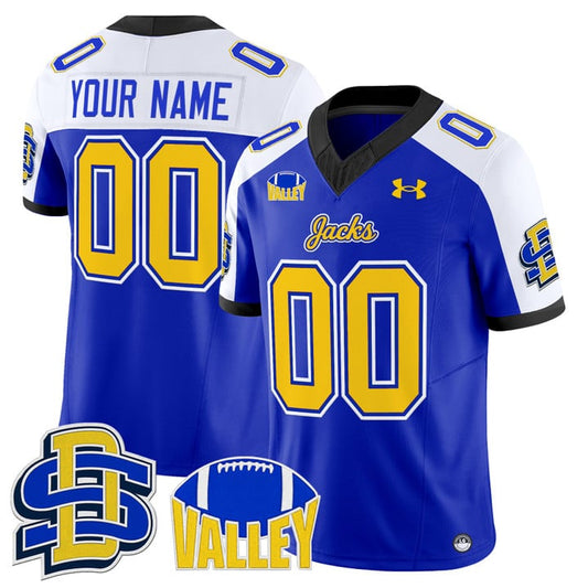 Custom South Dakota State Jersey Name, Number Jackrabbits 2025 Stitched Blue Alter