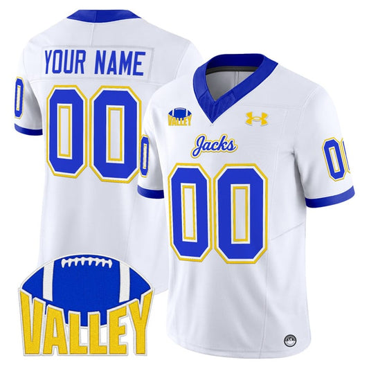 Custom South Dakota State Jersey Name, Number Jackrabbits 2025 Stitched White