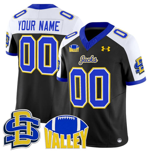 Custom South Dakota State Jersey Name, Number Jackrabbits 2025 Stitched Black Alter