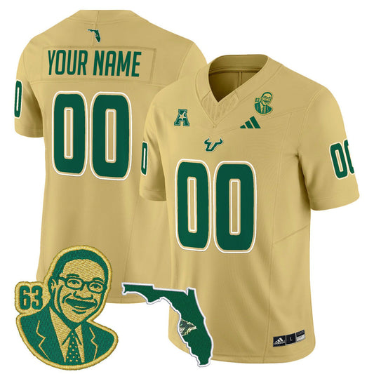 Custom South Florida Bulls Jersey Lee Roy Selmon Legacy Edition Stitched Gold