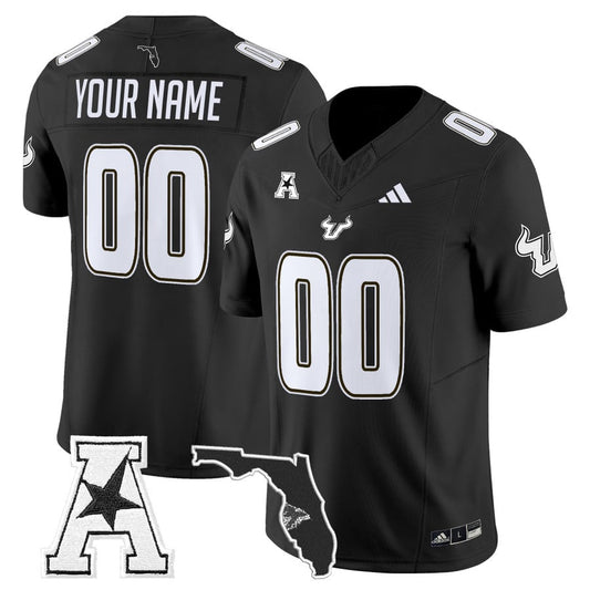 Custom South Florida Bulls Jersey 2025 Vapor Limited Stitched Black