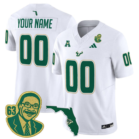 Custom South Florida Bulls Jersey Lee Roy Selmon Legacy Edition Stitched White