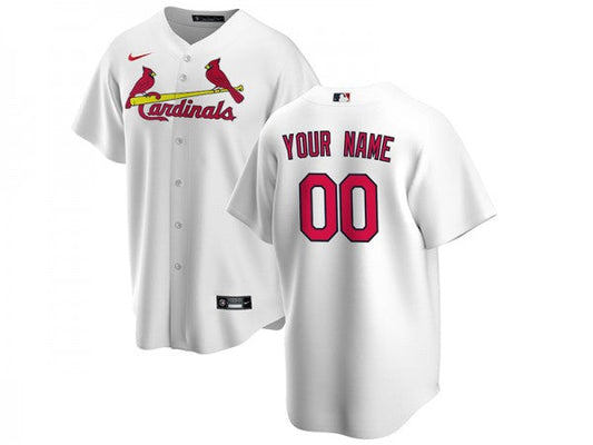 Custom St. Louis Cardinals Cool Base Jersey White