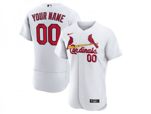 Custom St. Louis Cardinals Flex Base Jersey White