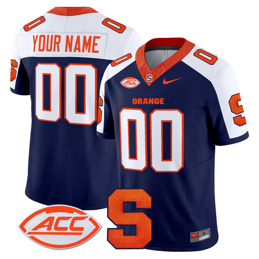 Custom Syracuse Orange Jersey 2025  Name, Number Vapor Stitched Navy Alternate