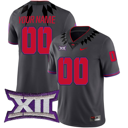 Custom TCU Horned Frogs Jersey Name and Number College Football Grey Alternate Game – All Stitched