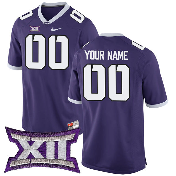 Custom TCU Horned Frogs Jersey Name and Number College Football Purple – All Stitched