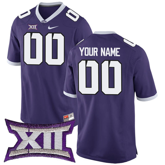 Custom TCU Horned Frogs Jersey Name and Number College Football Purple – All Stitched