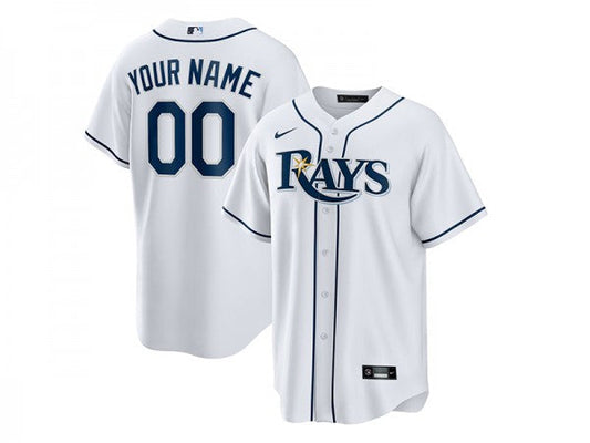 Custom Tampa Bay Rays Cool Base Jersey White