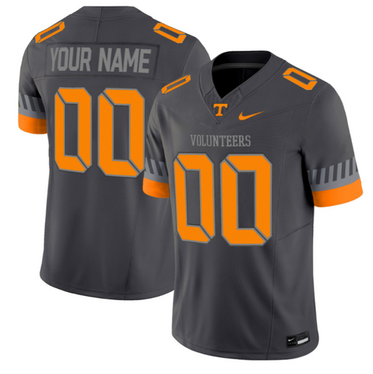 Custom Tennessee Vols Jersey 2025 Smokey Grey Series Stitched Anthracite