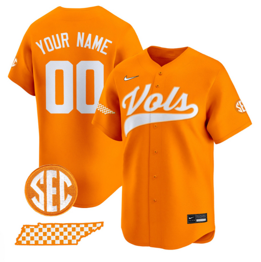 Custom Tennessee Vols Jersey 2025 Vapor Premier Limited Stitched Orange