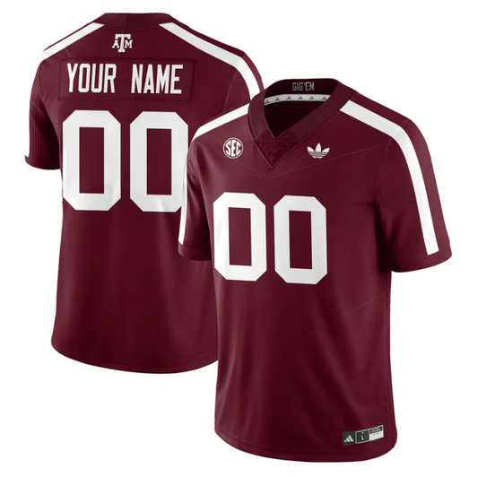 Custom Texas A&M Aggies Football Jersey 1975 Throwback Stitched