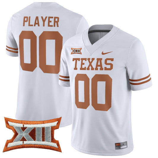 Custom Texas Longhorns Jersey Name and Number College Football White Game – All Stitched