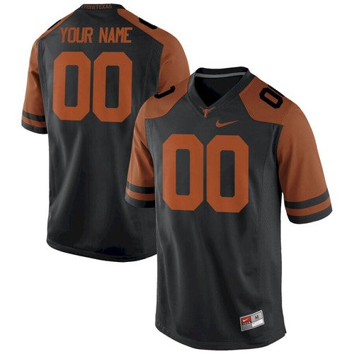 Custom Texas Longhorns Jersey Name and Number NCAA College Football Black