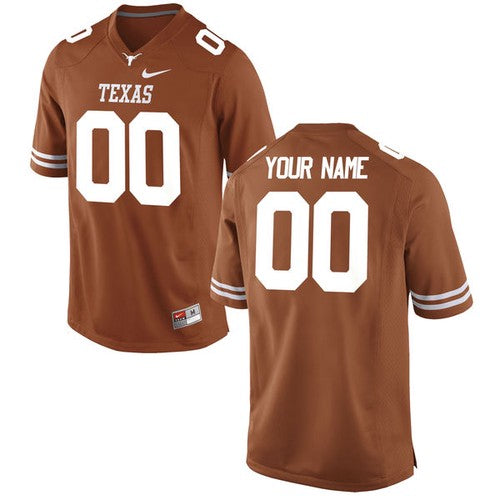 Custom Texas Longhorns Jersey Name and Number NCAA College Football Orange