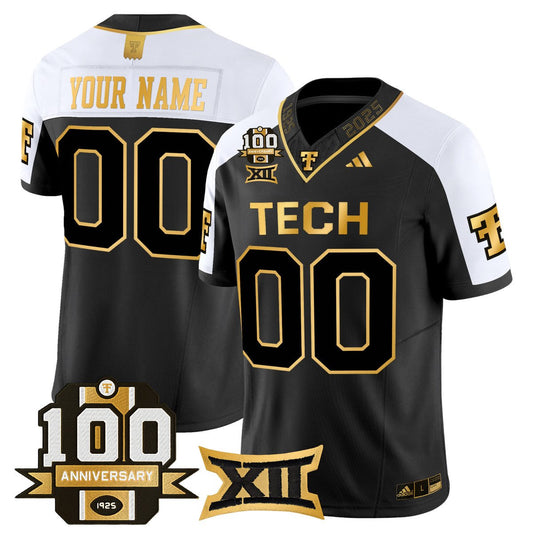 Custom Texas Tech Red Raiders Jersey 2025 100th Anniversary Stitched Alternate