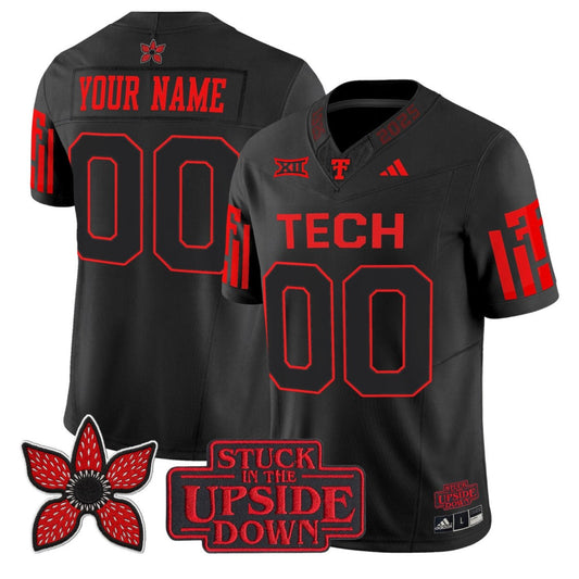 Custom Texas Tech Red Raiders Jersey Stranger Things Edition Limited Stitched