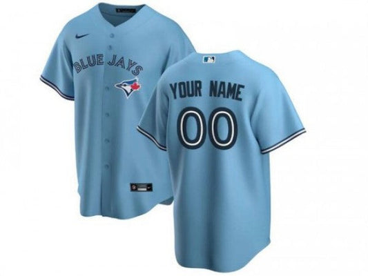 Custom Toronto Blue Jays Cool Base Jersey - Light Blue