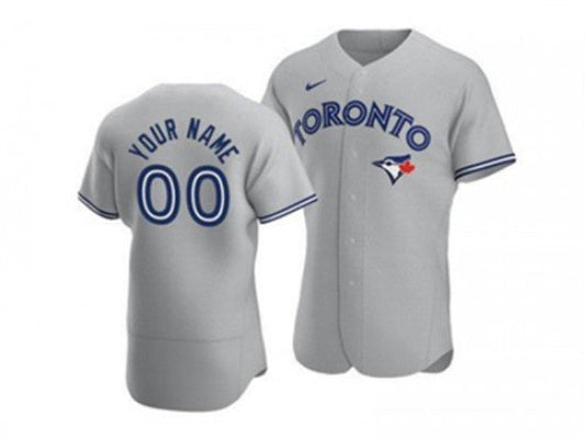 Custom Toronto Blue Jays Flex Base Jersey - Gray