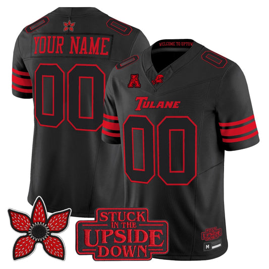 Custom Tulane Green Wave Jersey Stranger Things Edition Vapor Limited Stitched
