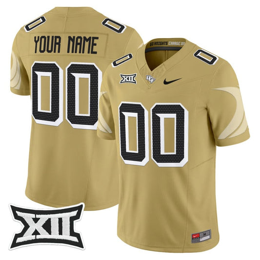 Custom UCF Knights Jersey Name, Number 2025 Vapor Limited Stitched Gold