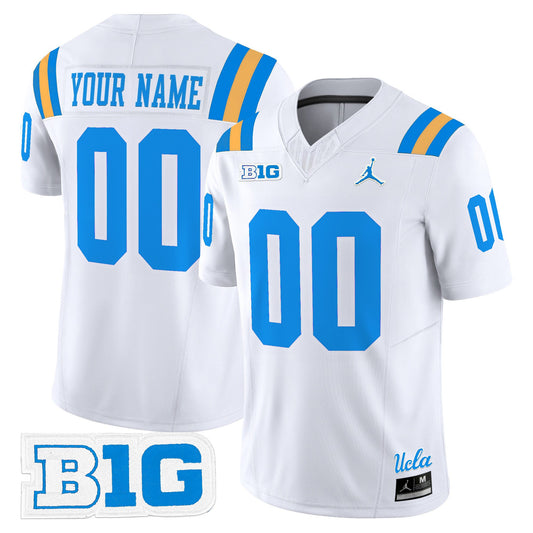 Custom UCLA Bruins Jersey Name, Number 2025 Vapor Limited Stitched White
