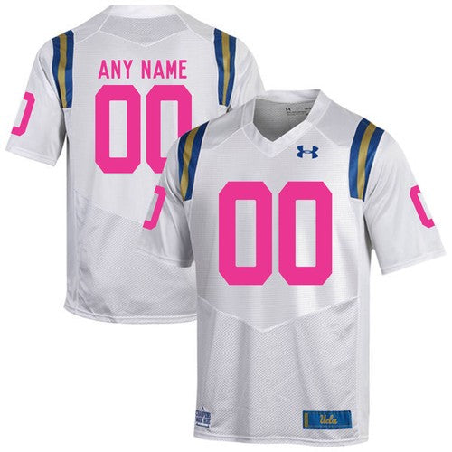 Custom UCLA Bruins Jersey Name and Number NCAA College Football White Pink