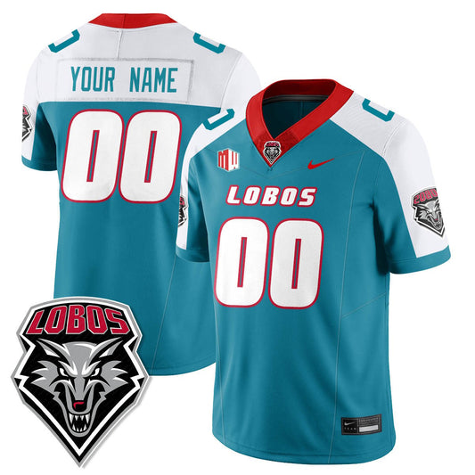 Custom UNM Lobo Football Jersey Name, Number 2025 All Stitched Alternate