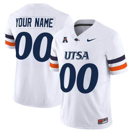 Custom UTSA Roadrunners Jersey Name, Number 2025 Vapor Limited Stitched White