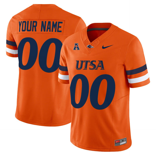 Custom UTSA Roadrunners Jersey Name, Number 2025 Vapor Limited Stitched Orange