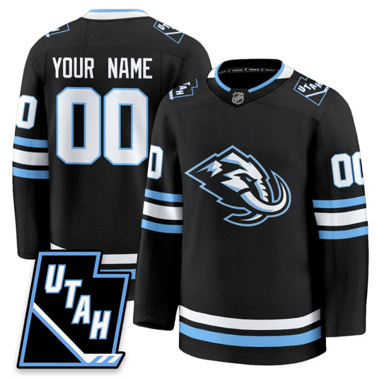 Custom Utah Hockey Jersey Mammoth 2025 Limited All Stitched Black