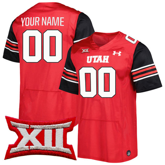 Custom Utah Utes Jersey Name and Number College Football Red Home Game – All Stitched