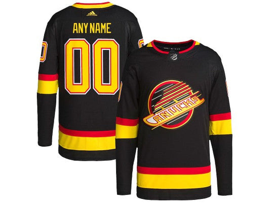 Custom Vancouver Canucks Black Alternate Jersey