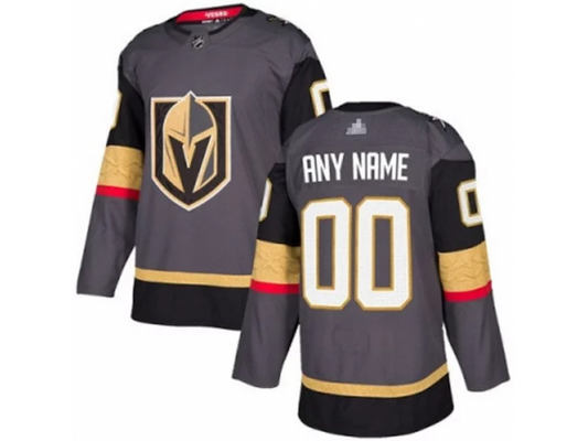 Custom Vegas Golden Knights Grey Home Jersey