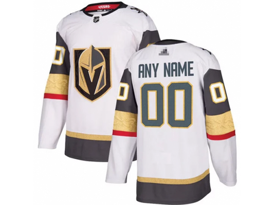 Custom Vegas Golden Knights White Away Jersey